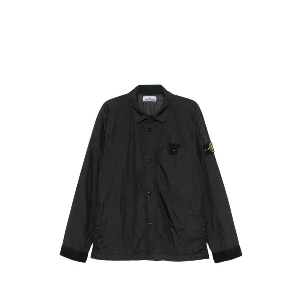 Stone Island Black Jackets - Shirt Jackets Men